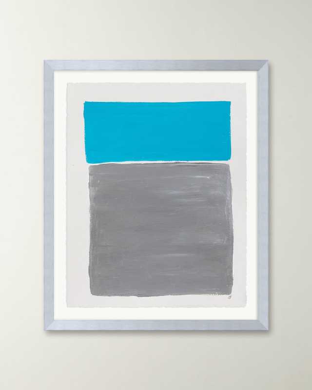 "Platinum Sky 2" Framed Acrylic Painting by Deborah Fine